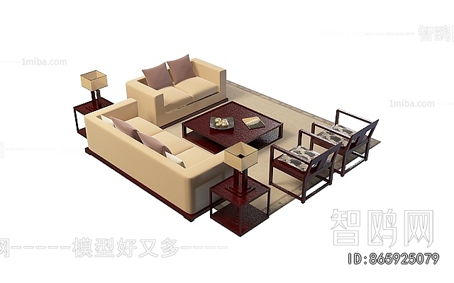 New Chinese Style Sofa Combination