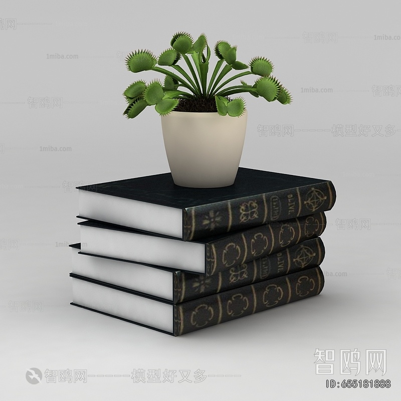 Modern Potted Green Plant
