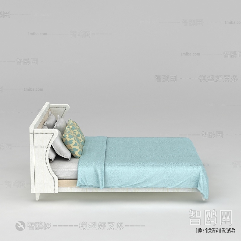 Simple European Style Double Bed