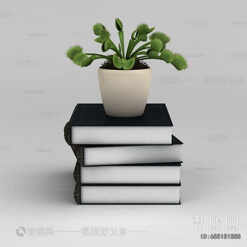 Modern Potted Green Plant