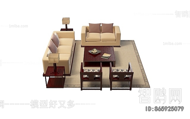 New Chinese Style Sofa Combination