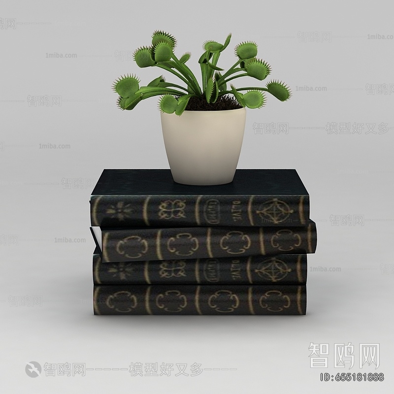 Modern Potted Green Plant