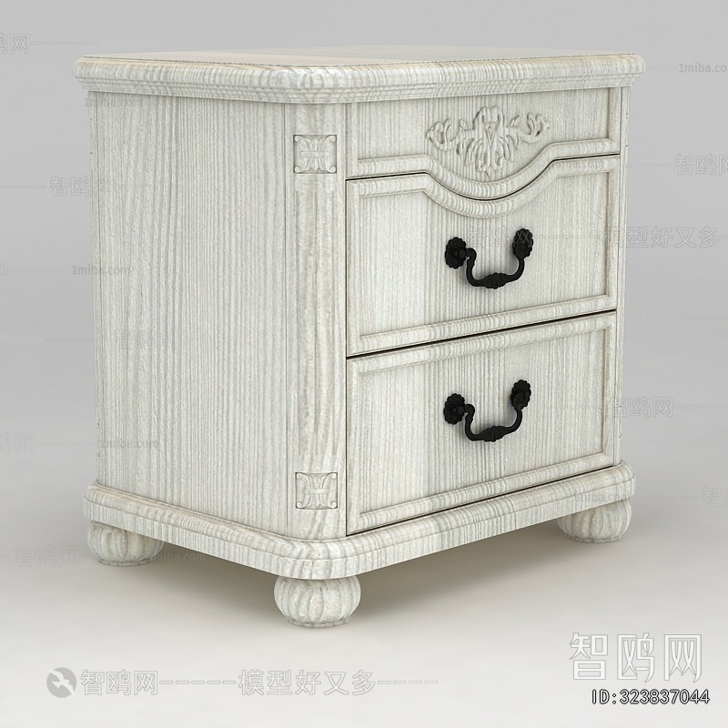 Simple European Style Bedside Cupboard