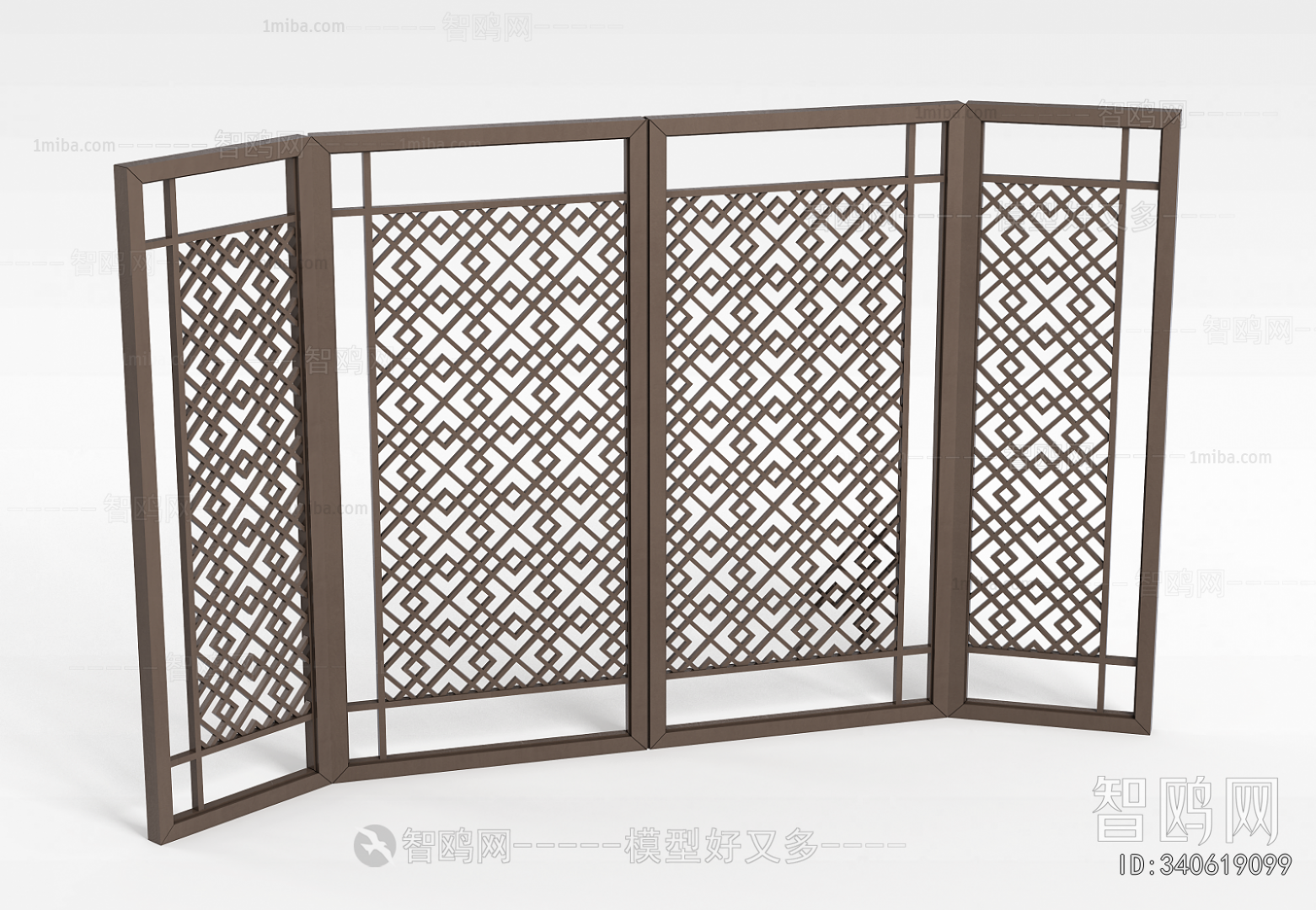 Chinese Style Wooden Screen Partition