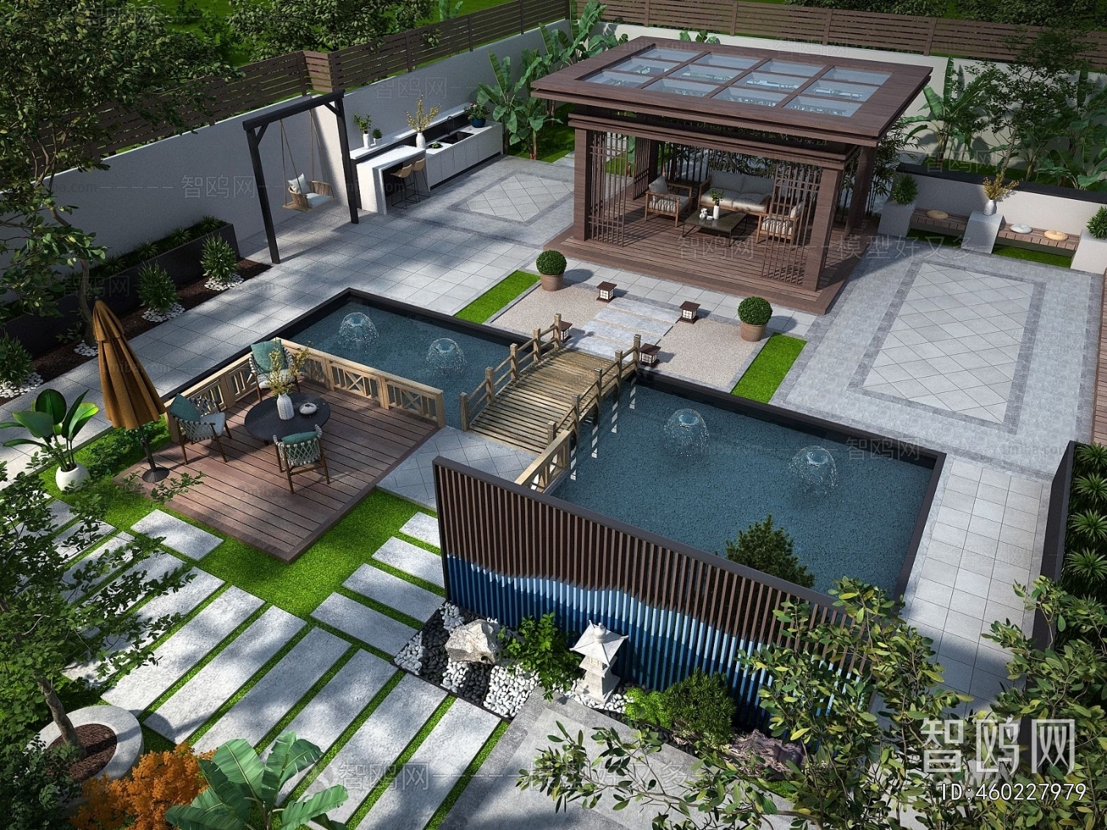 Modern Courtyard/landscape