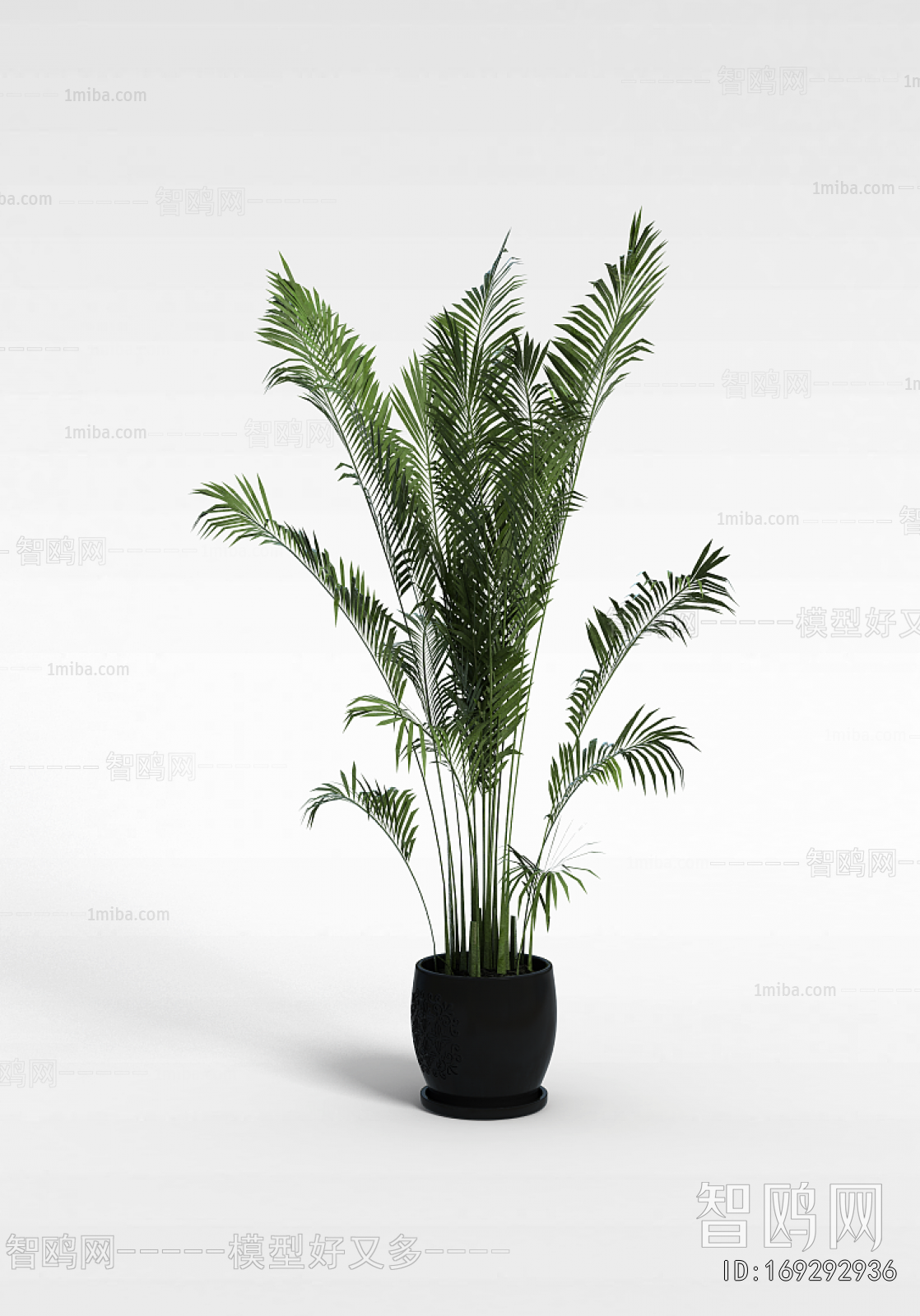 Modern Potted Green Plant