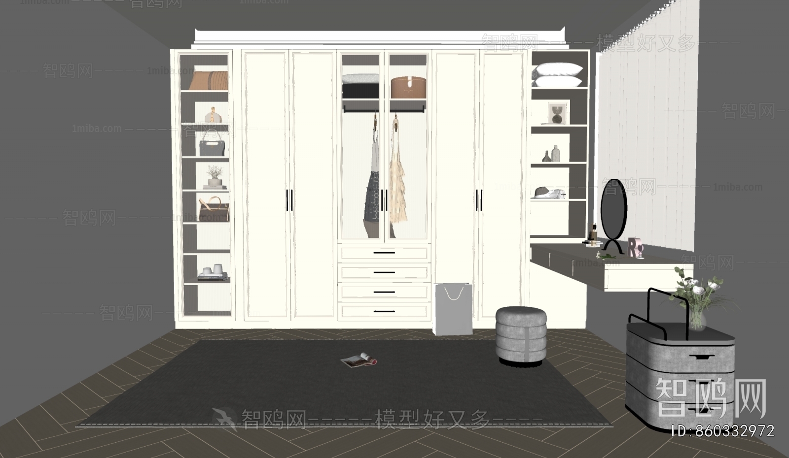 French Style Clothes Storage Area