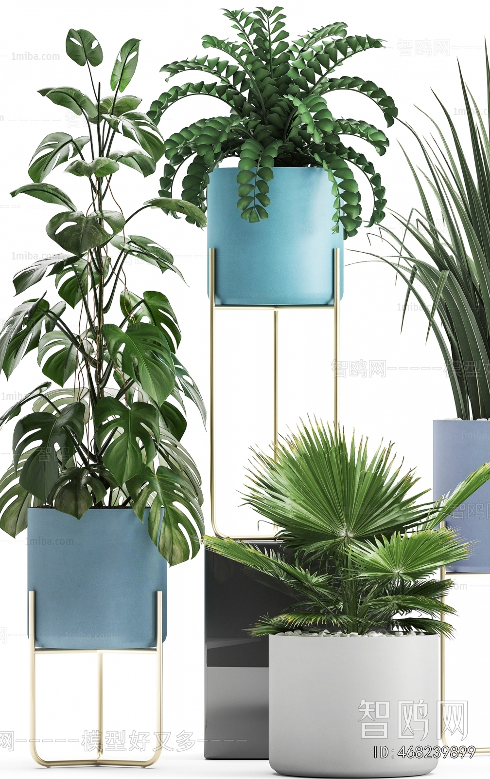 Modern Potted Green Plant