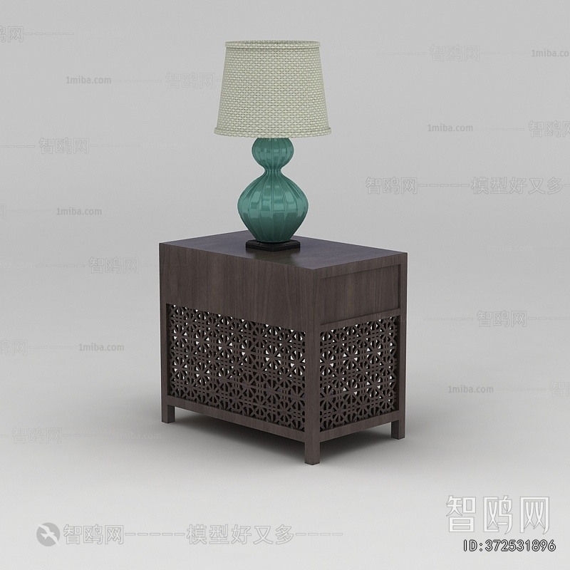 New Chinese Style Bedside Cupboard