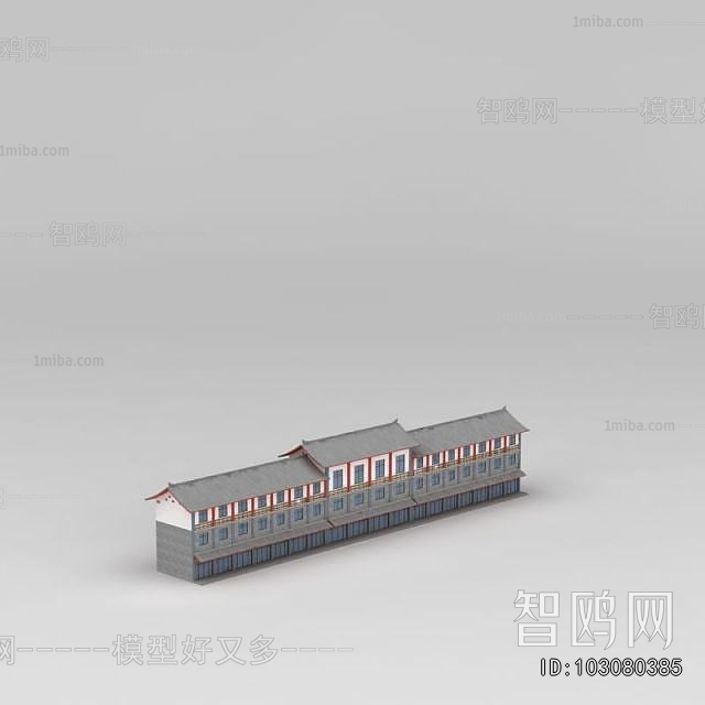 New Chinese Style Appearance Of Commercial Building