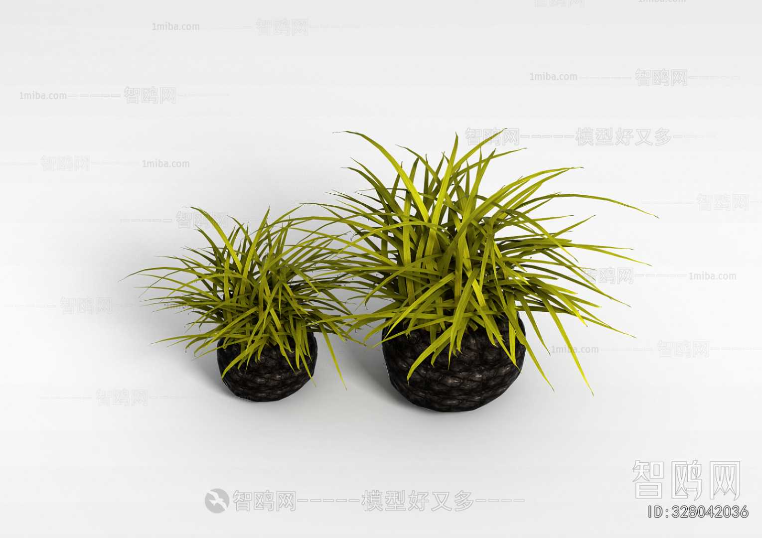 Modern Potted Green Plant