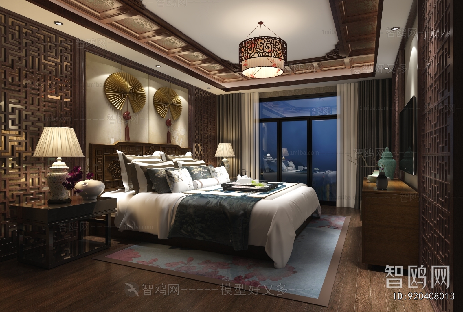 New Chinese Style Bedroom