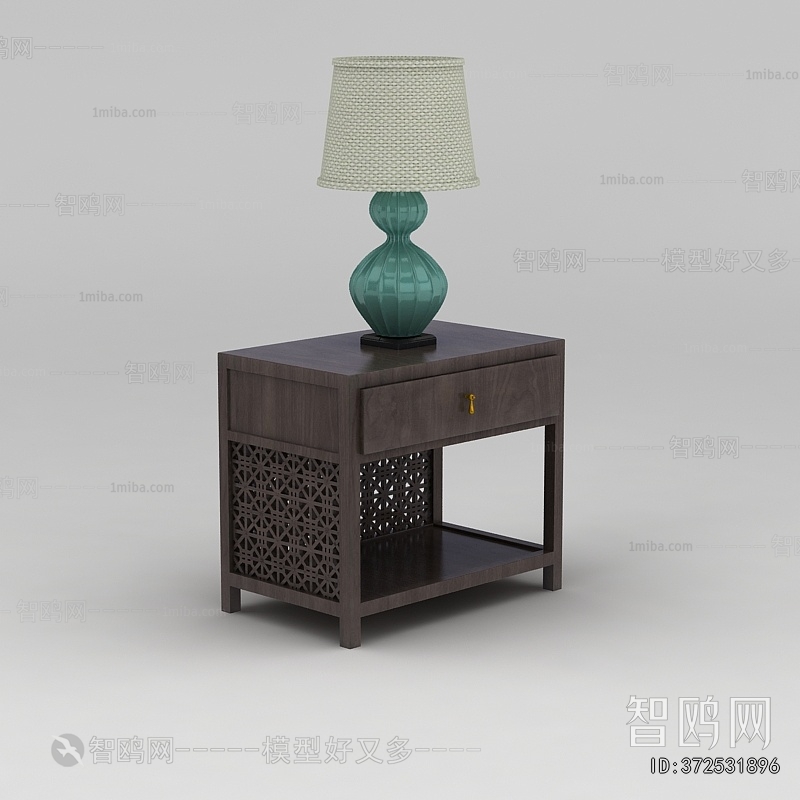 New Chinese Style Bedside Cupboard