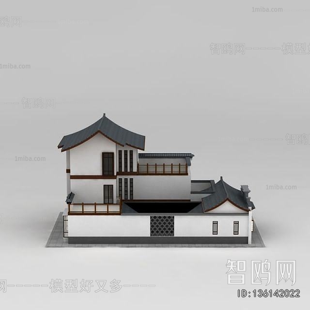 New Chinese Style Appearance Of Commercial Building