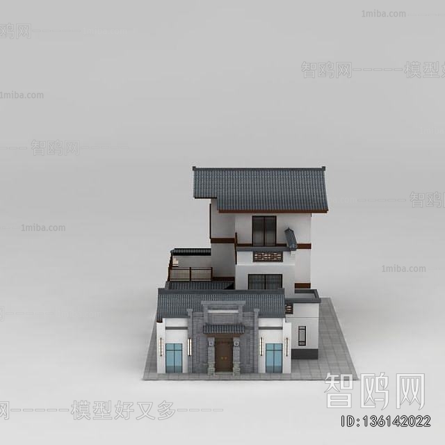 New Chinese Style Appearance Of Commercial Building