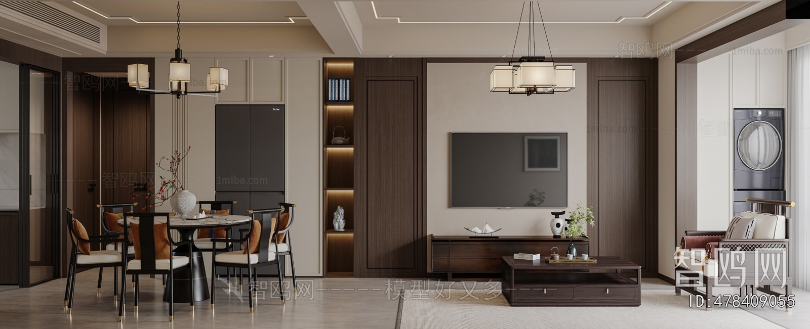 New Chinese Style A Living Room