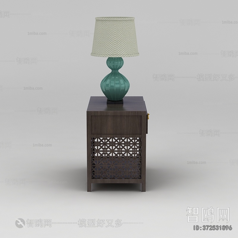 New Chinese Style Bedside Cupboard