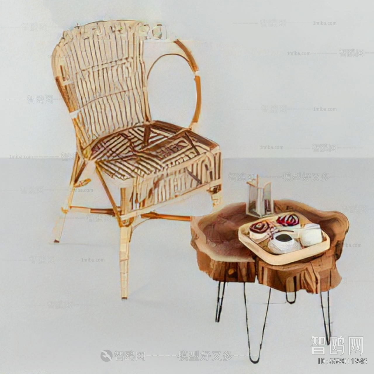 Wabi-sabi Style Lounge Chair