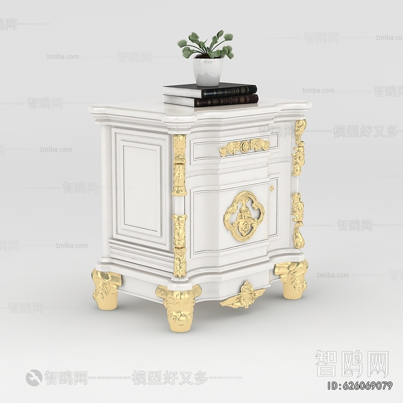 European Style Bedside Cupboard