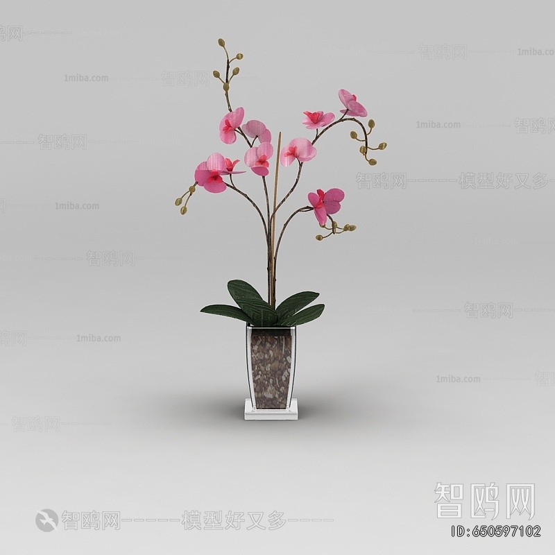 Modern Potted Green Plant