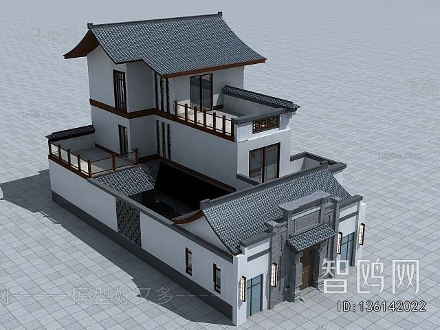 New Chinese Style Appearance Of Commercial Building