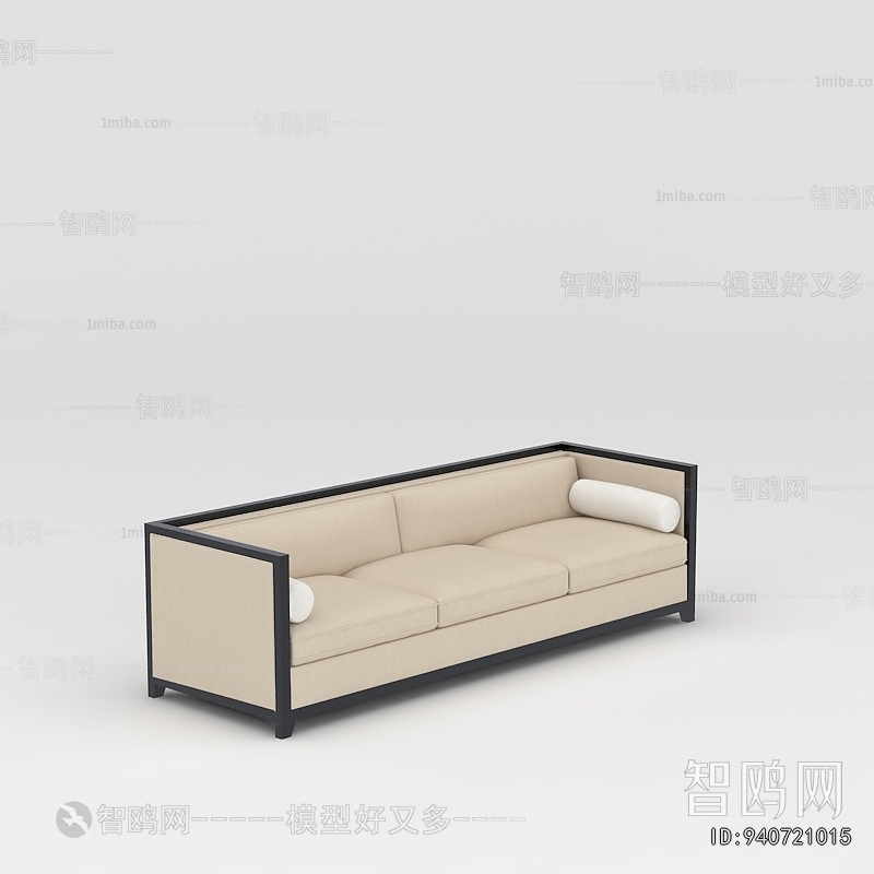 New Chinese Style Three-seat Sofa