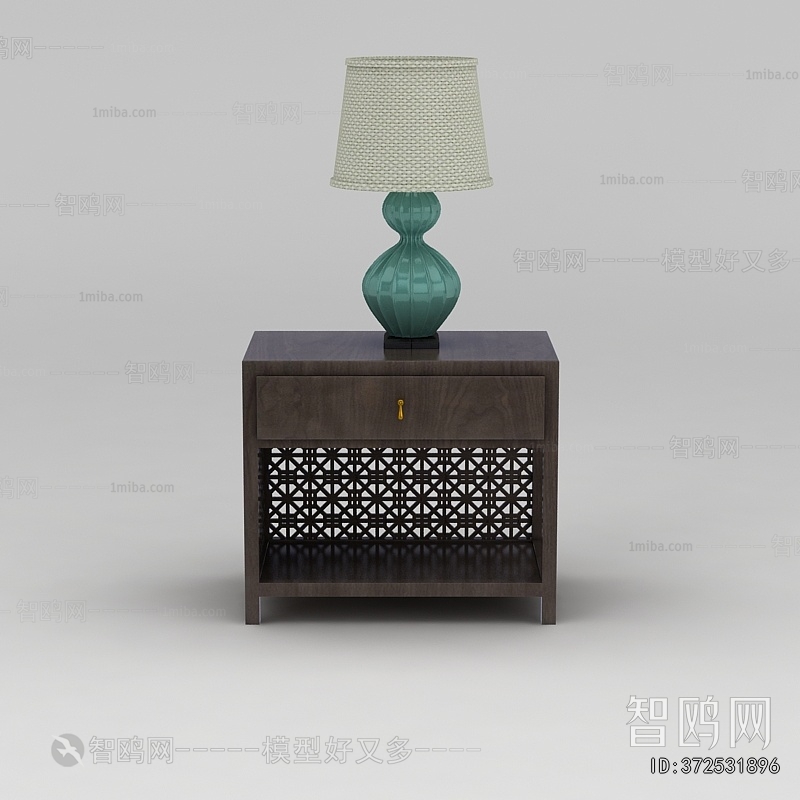 New Chinese Style Bedside Cupboard