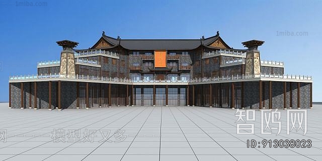 New Chinese Style Architecture Of Artistic Style