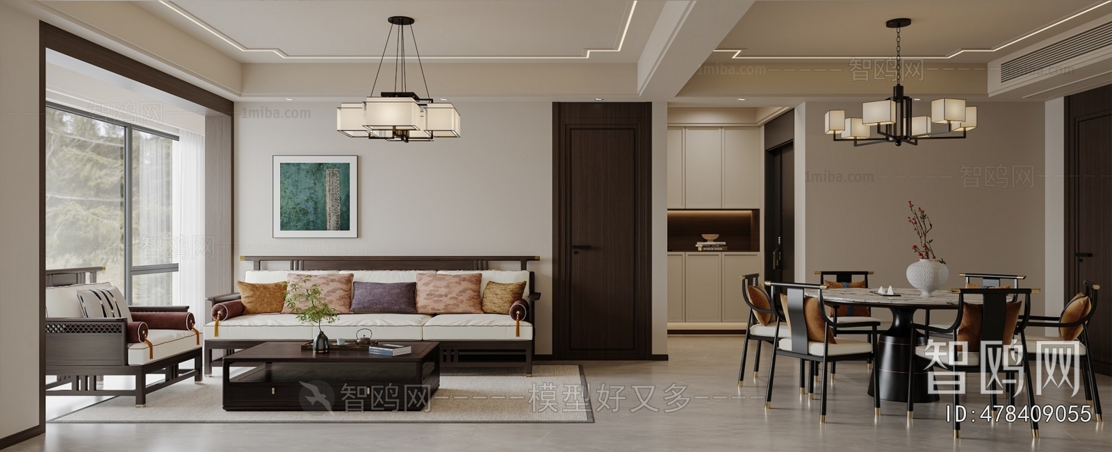 New Chinese Style A Living Room