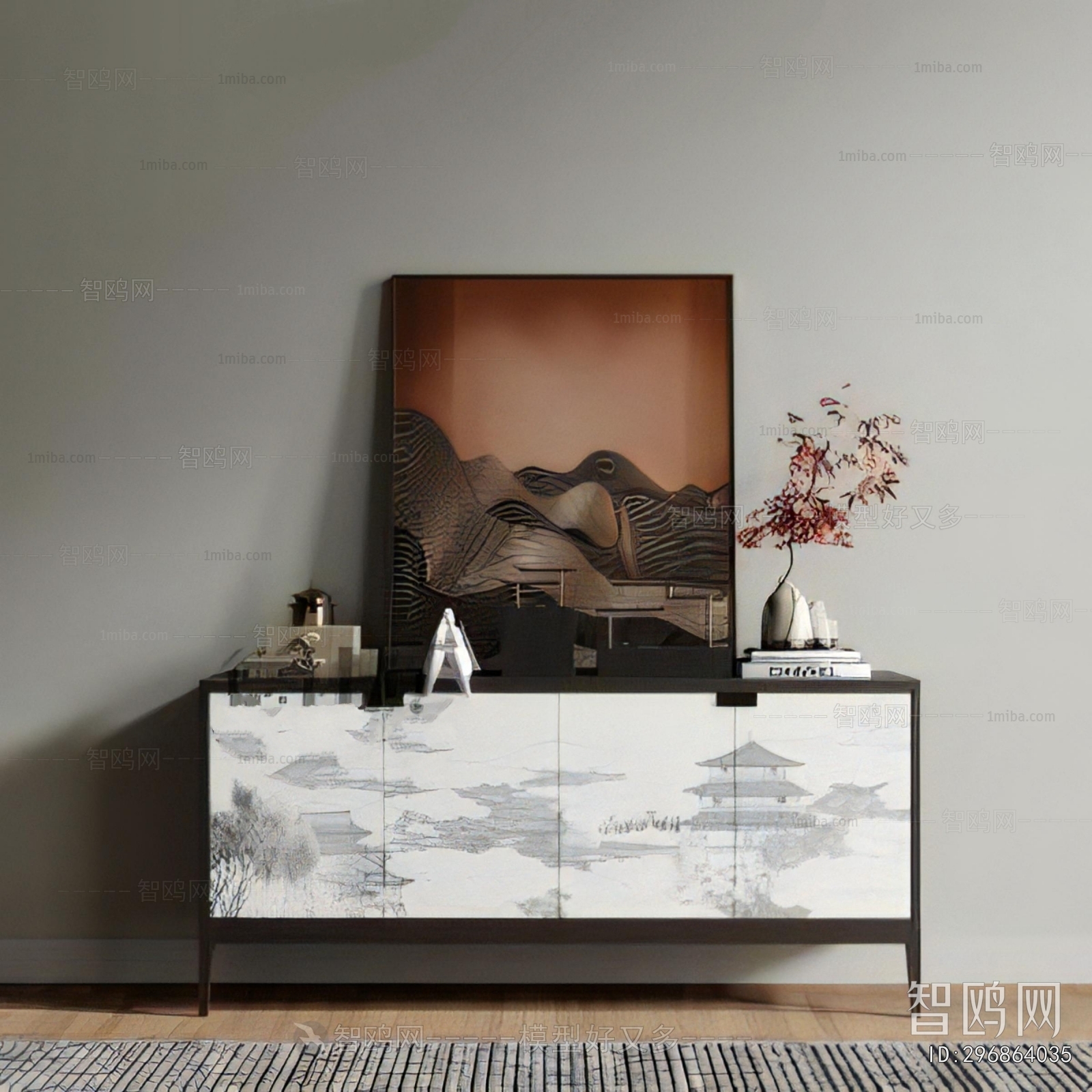 New Chinese Style Side Cabinet