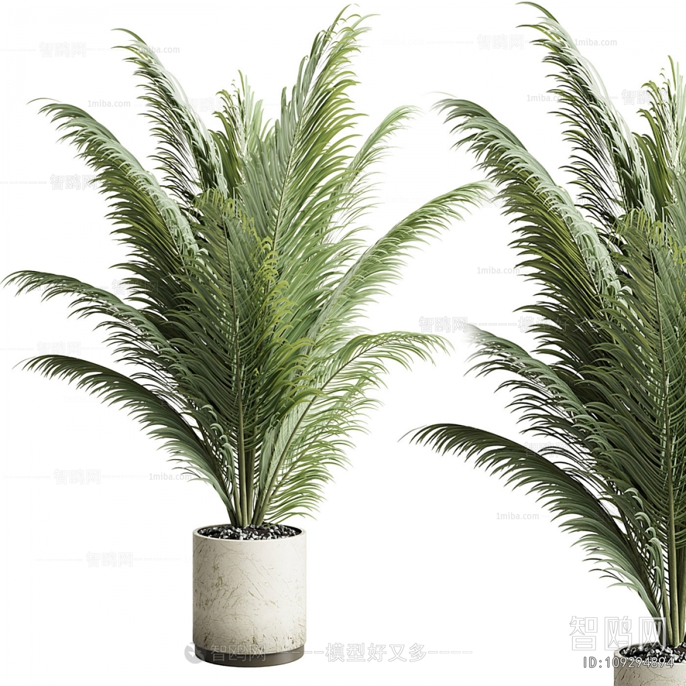 Modern Ground Green Plant Potted Plants