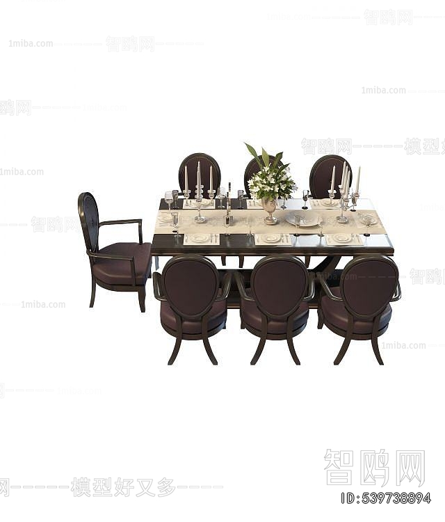 European Style Dining Table And Chairs