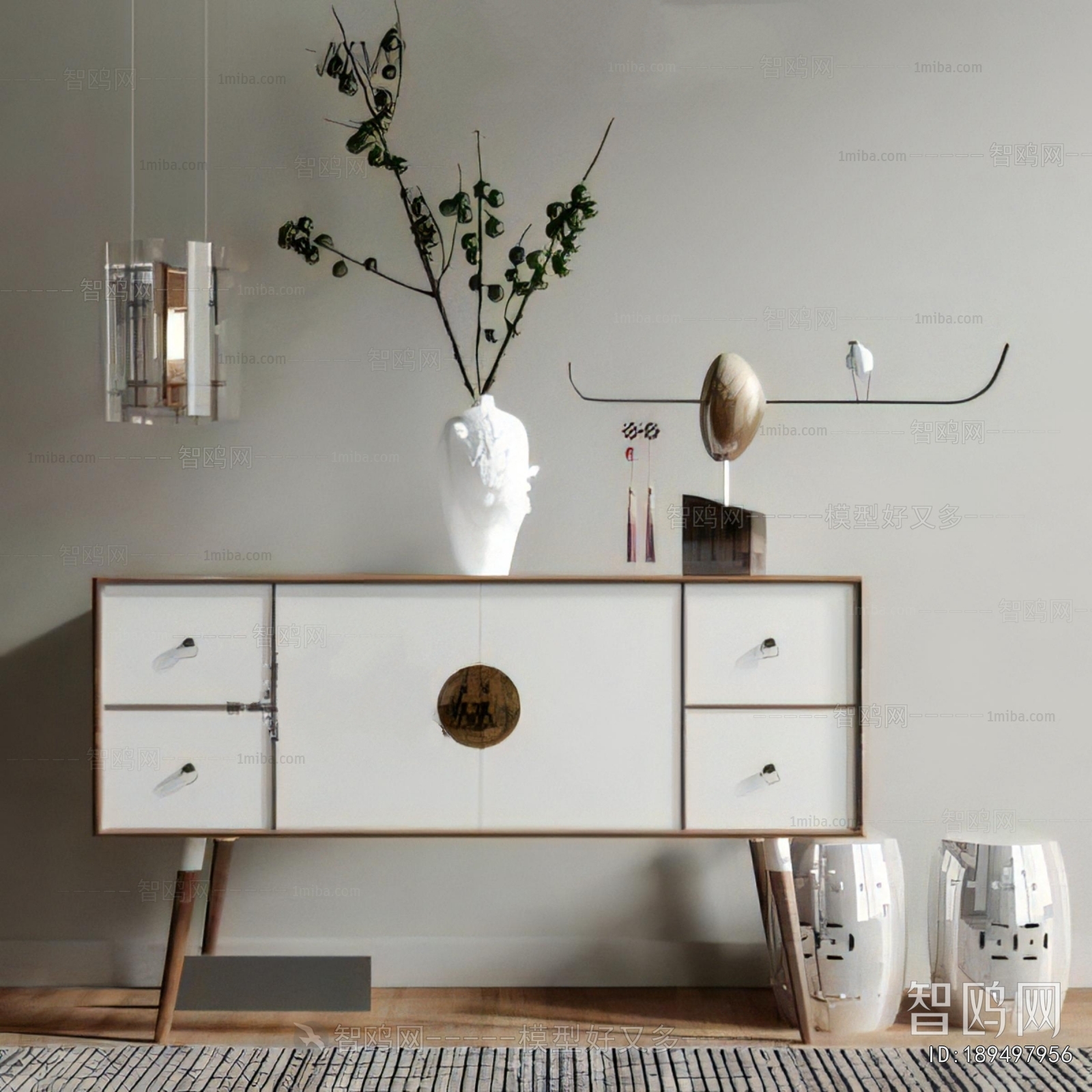 New Chinese Style Side Cabinet