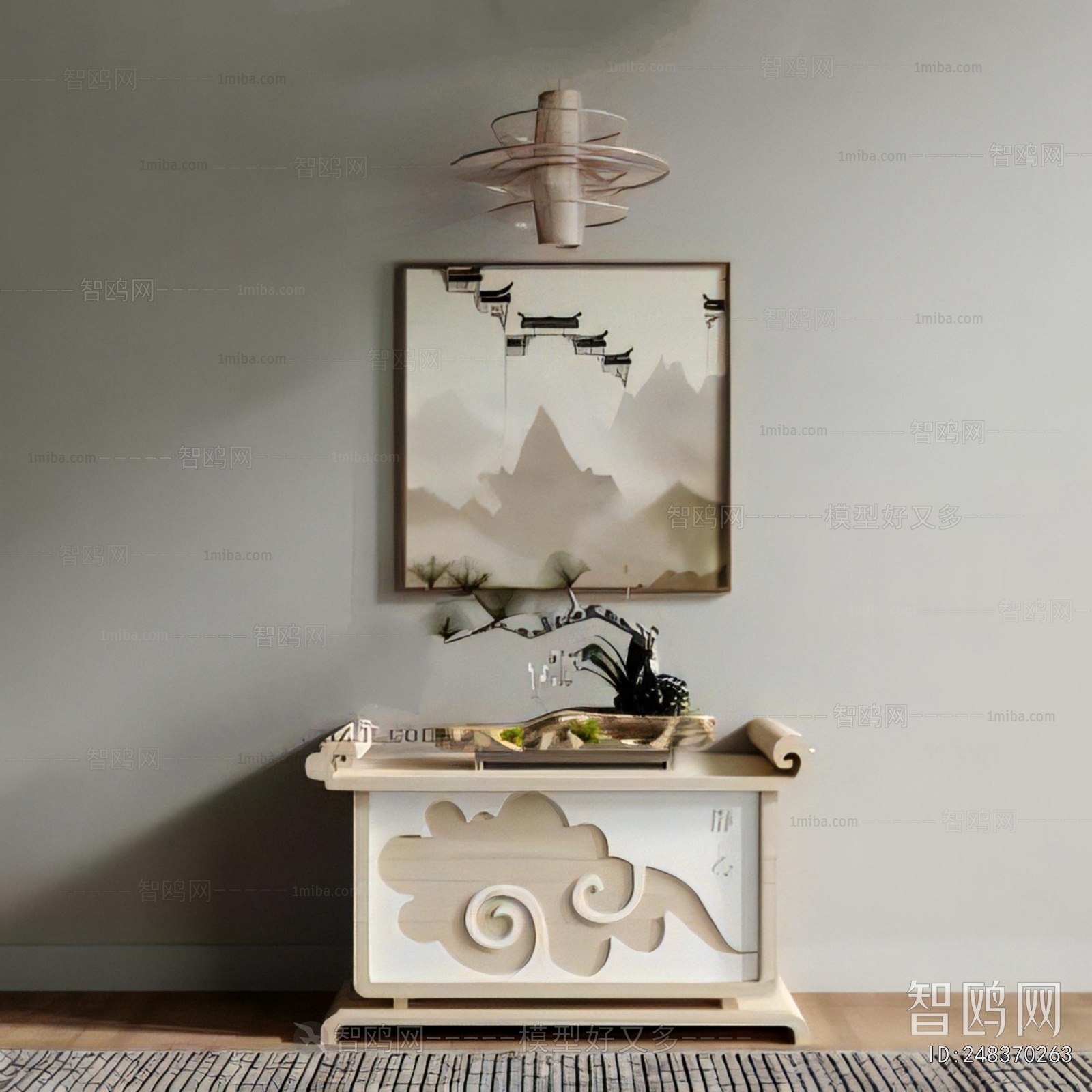 New Chinese Style Entrance Cabinet