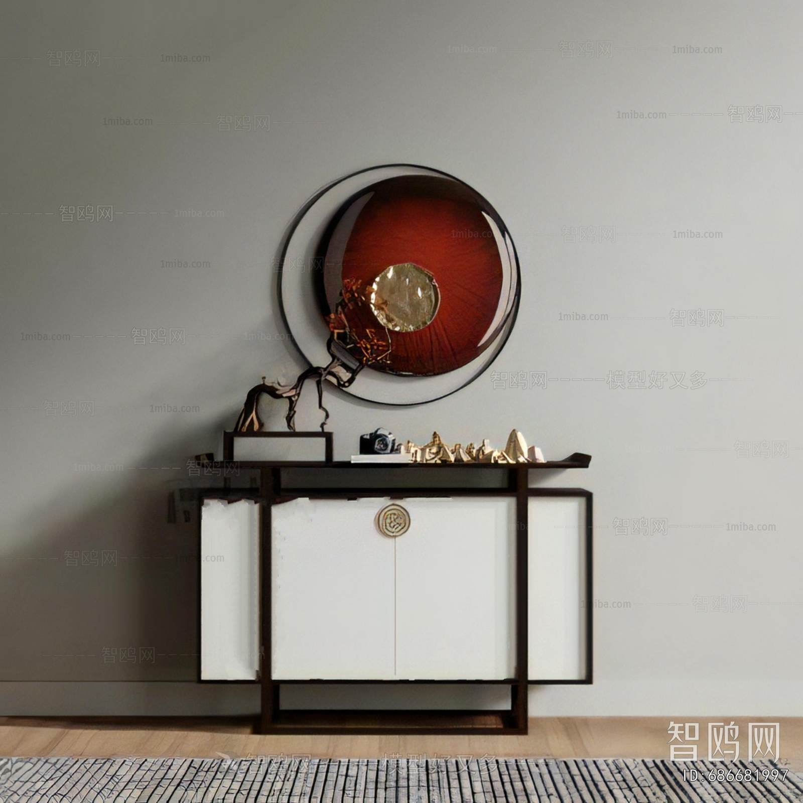 New Chinese Style Side Cabinet