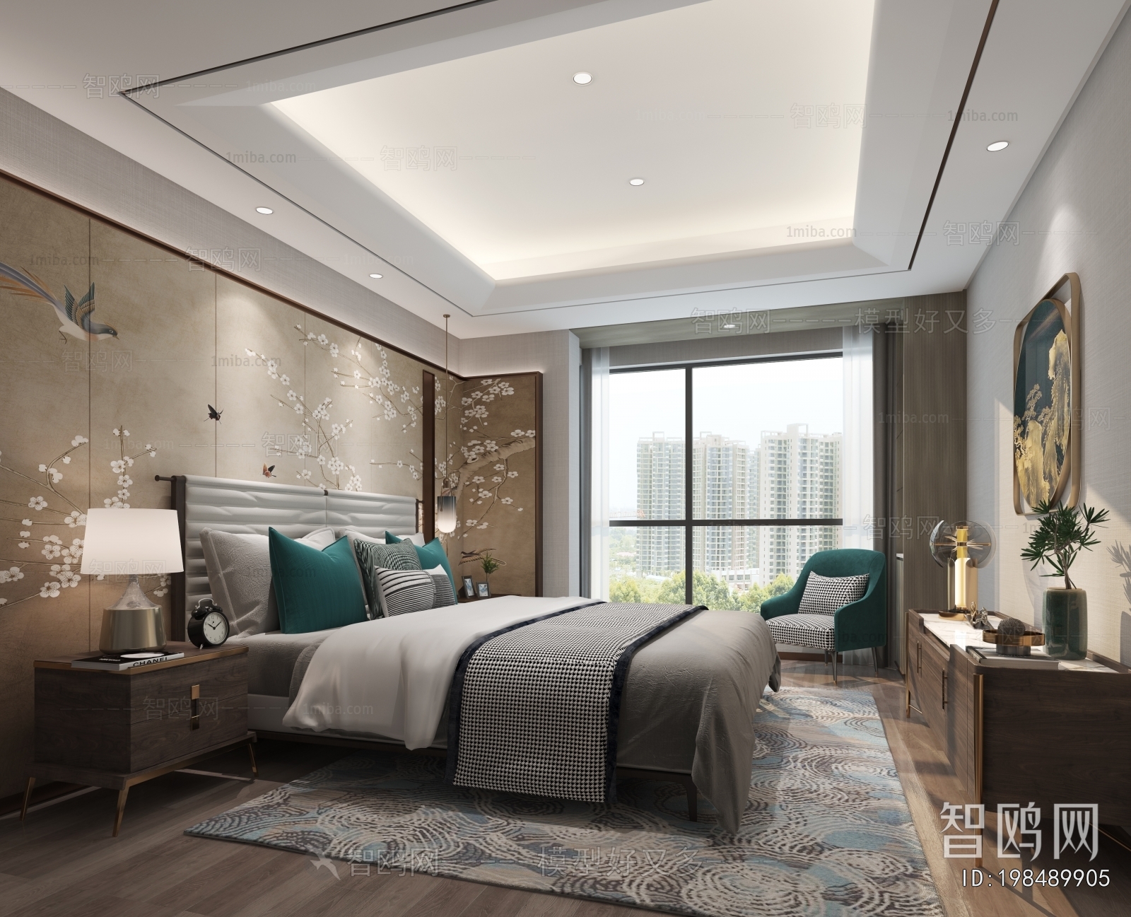 New Chinese Style Bedroom