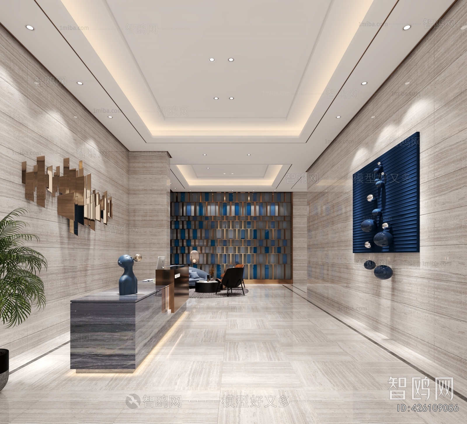 Modern Office Reception Desk