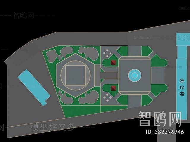 Modern Architectural Bird's-eye View Planning