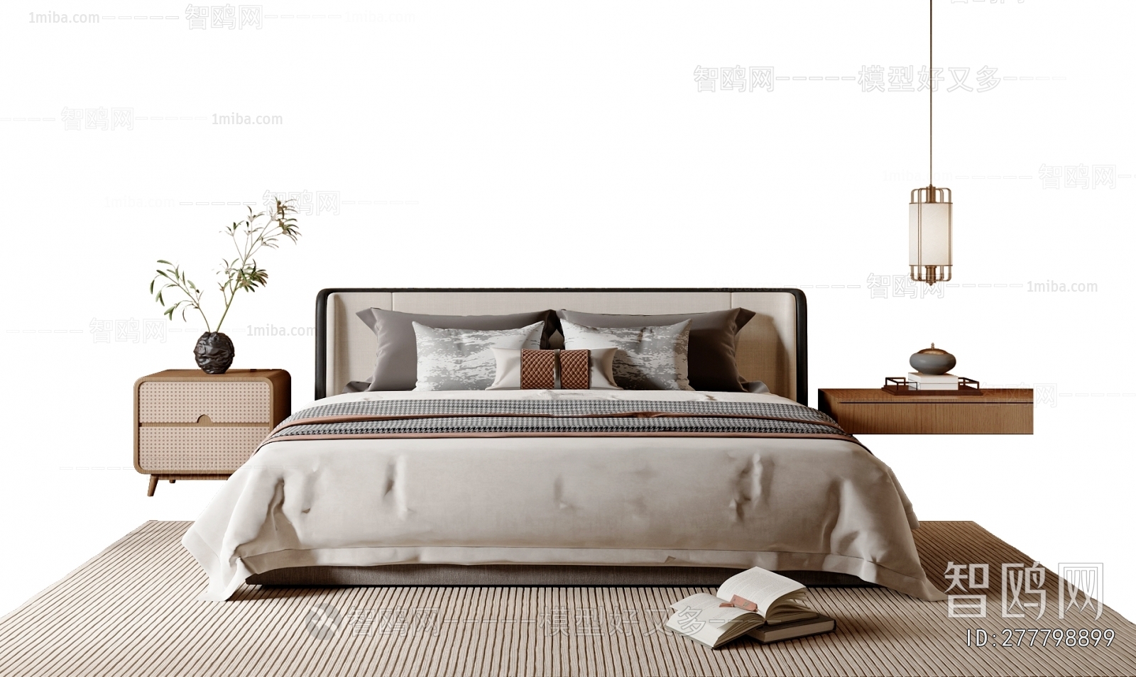 New Chinese Style Double Bed