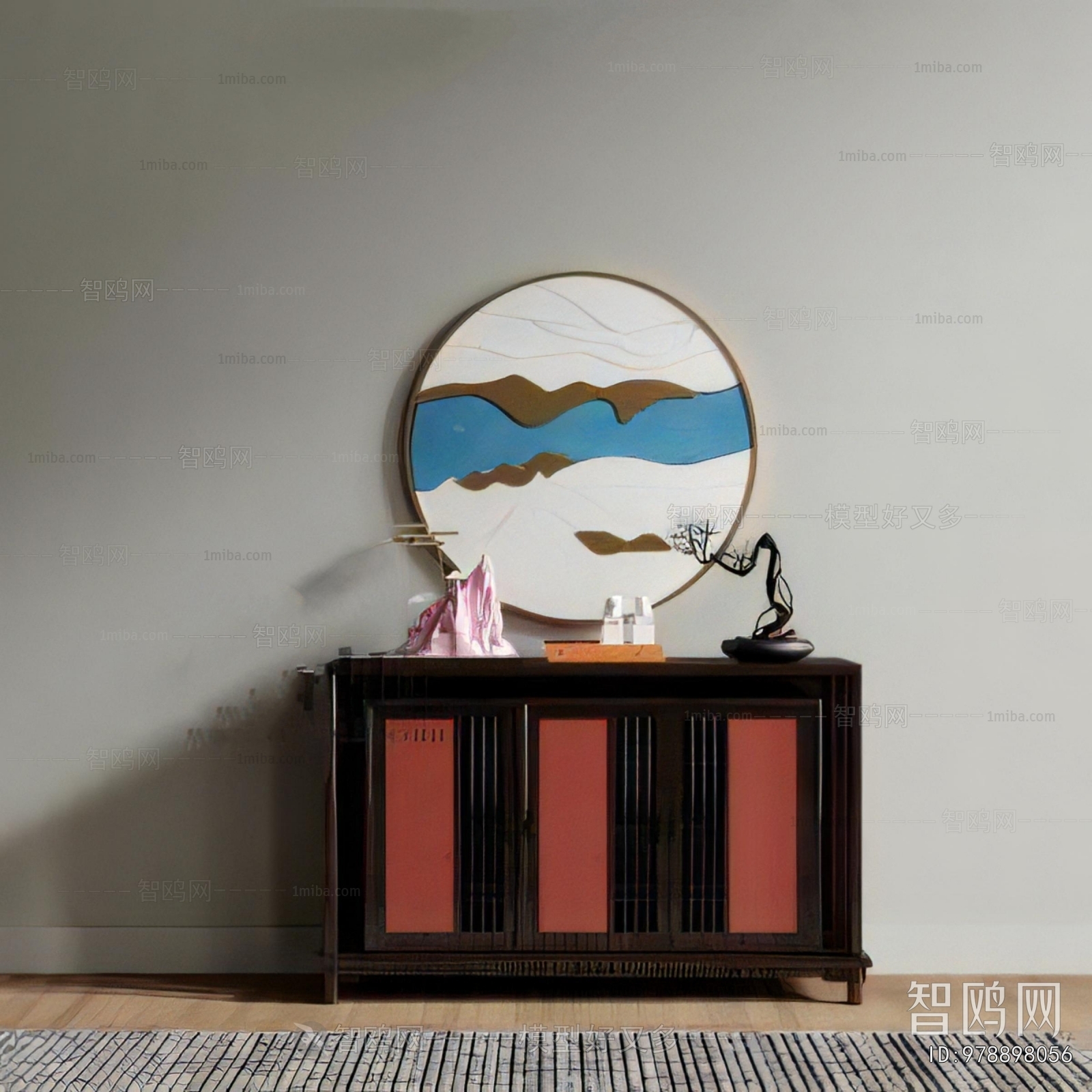 New Chinese Style Entrance Cabinet