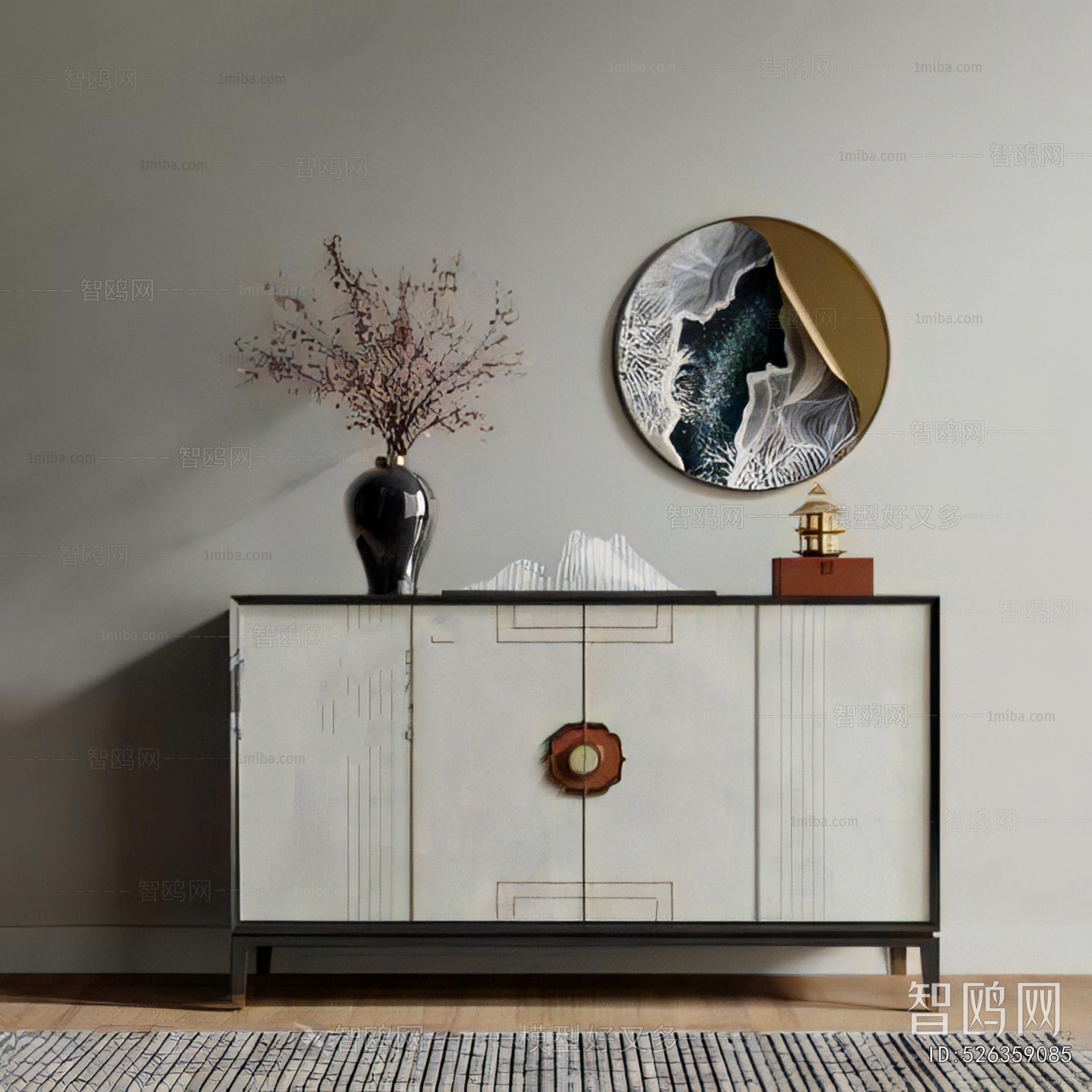 New Chinese Style Side Cabinet