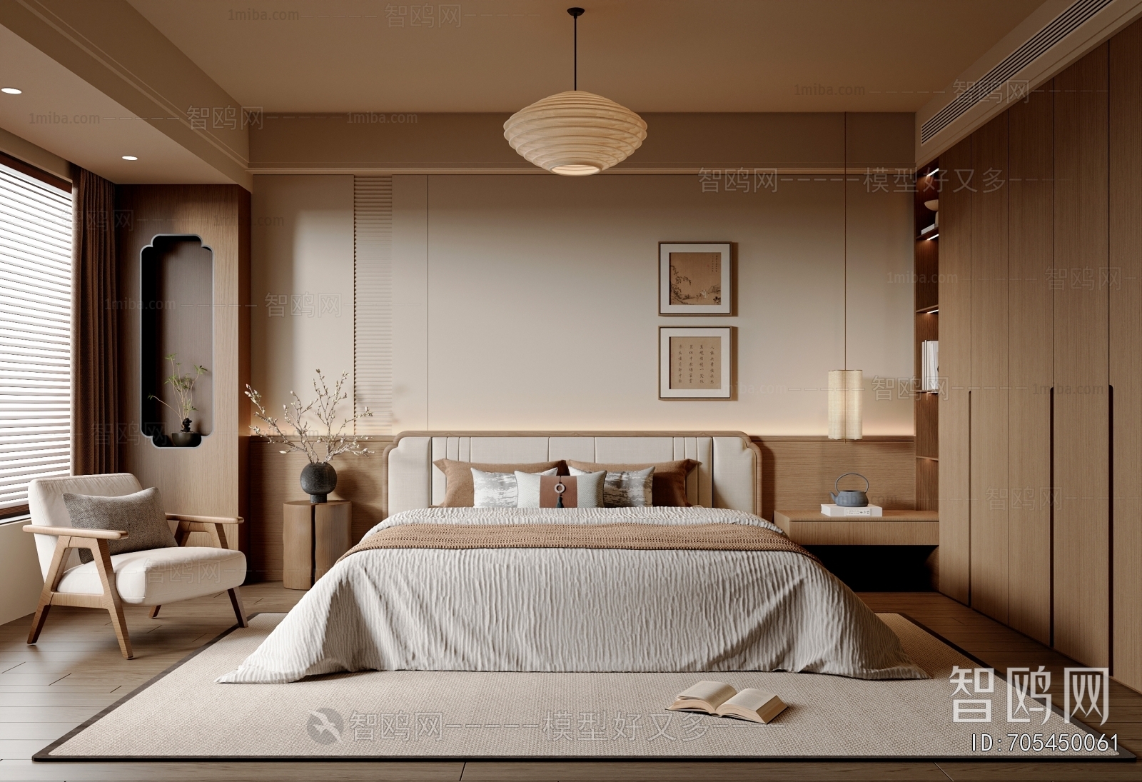 New Chinese Style Bedroom