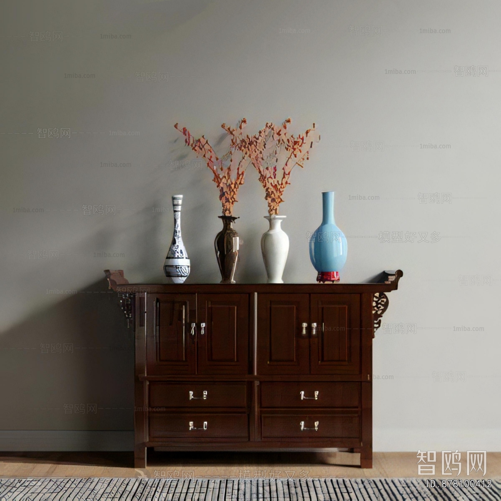 New Chinese Style Entrance Cabinet