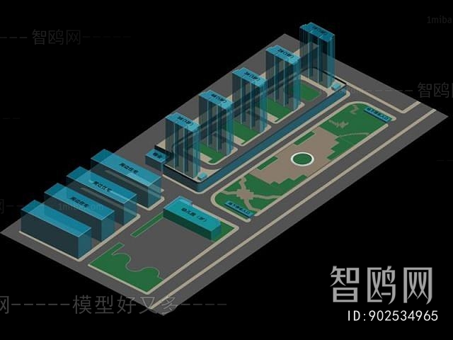 Modern Architectural Bird's-eye View Planning