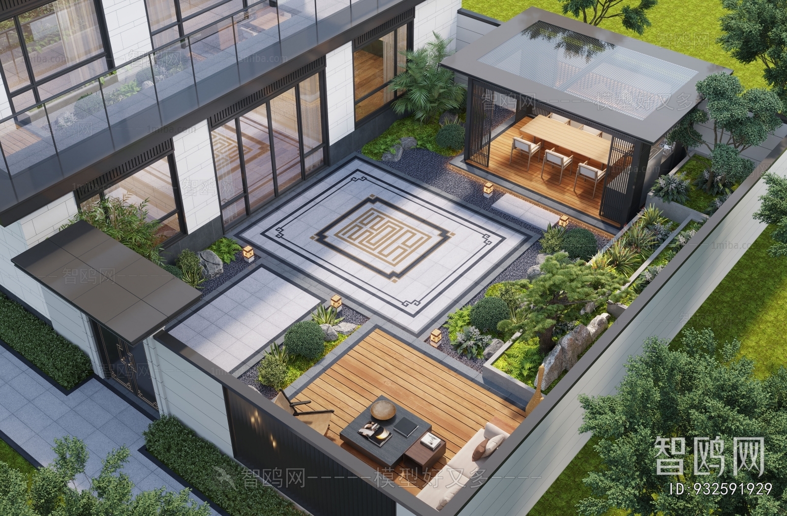 New Chinese Style Courtyard/landscape