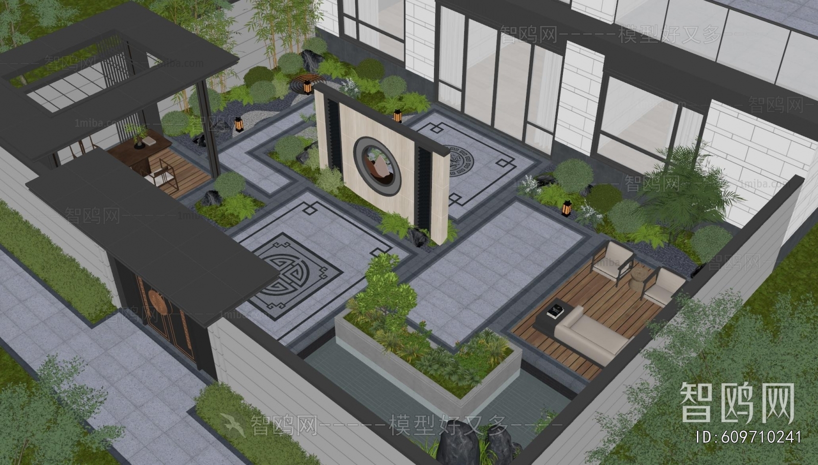 New Chinese Style Courtyard/landscape
