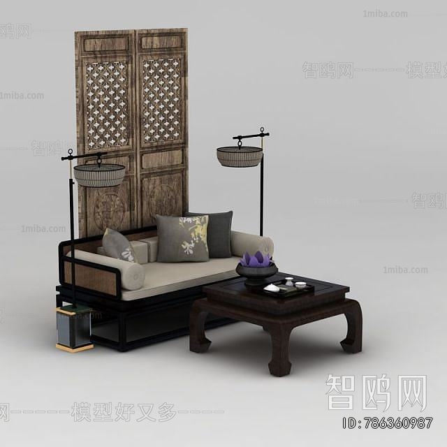 New Chinese Style Sofa Combination