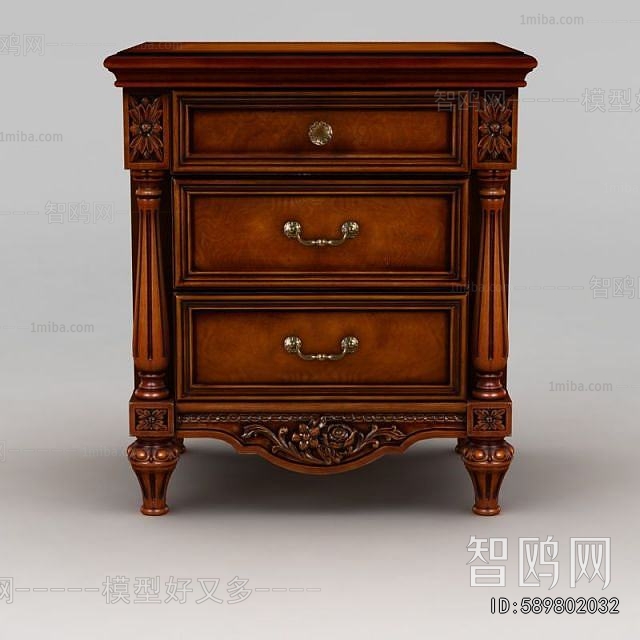 European Style Bedside Cupboard