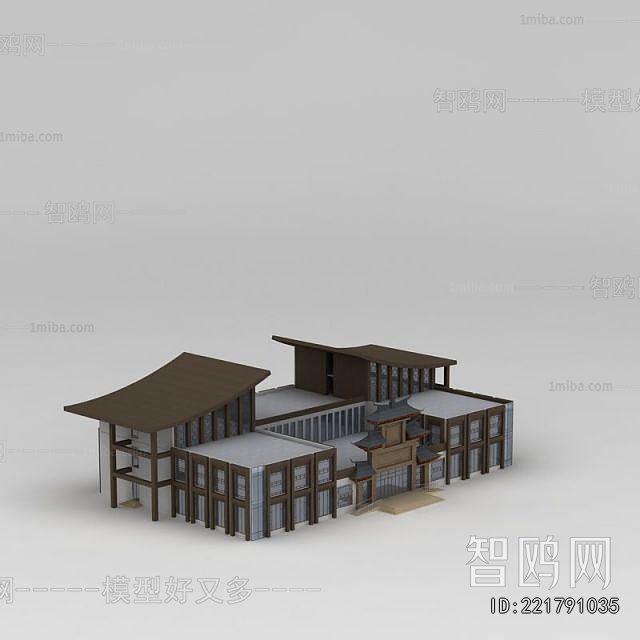 New Chinese Style Appearance Of Commercial Building