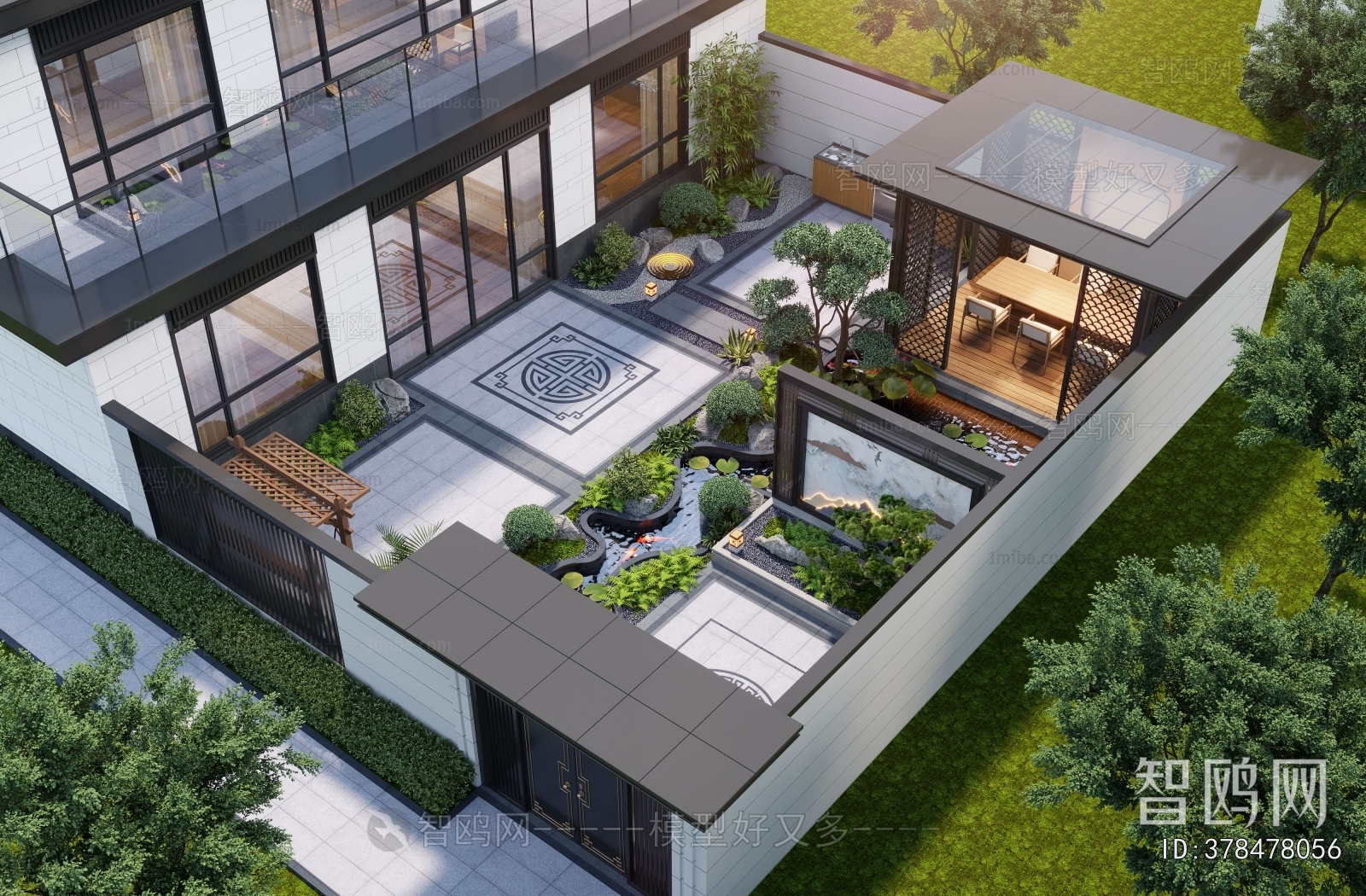 New Chinese Style Courtyard/landscape